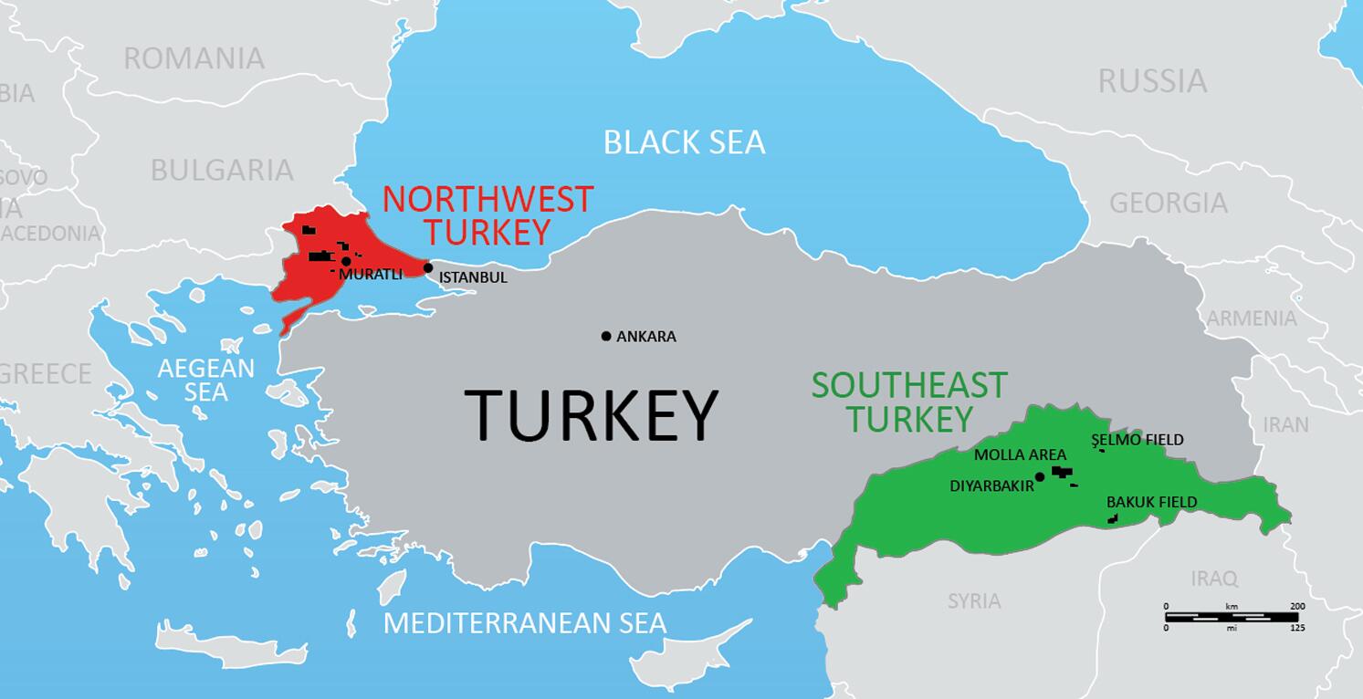 Transatlantik Petroleum şirketi Türkiye'de kaya gazı ve kaya petrolü ile konvensiyonel petrol sahaları Şırnak'ıda içine almakta.